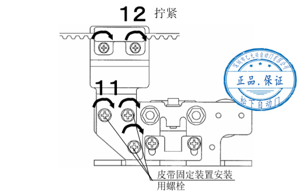 雙開自動門皮帶安裝